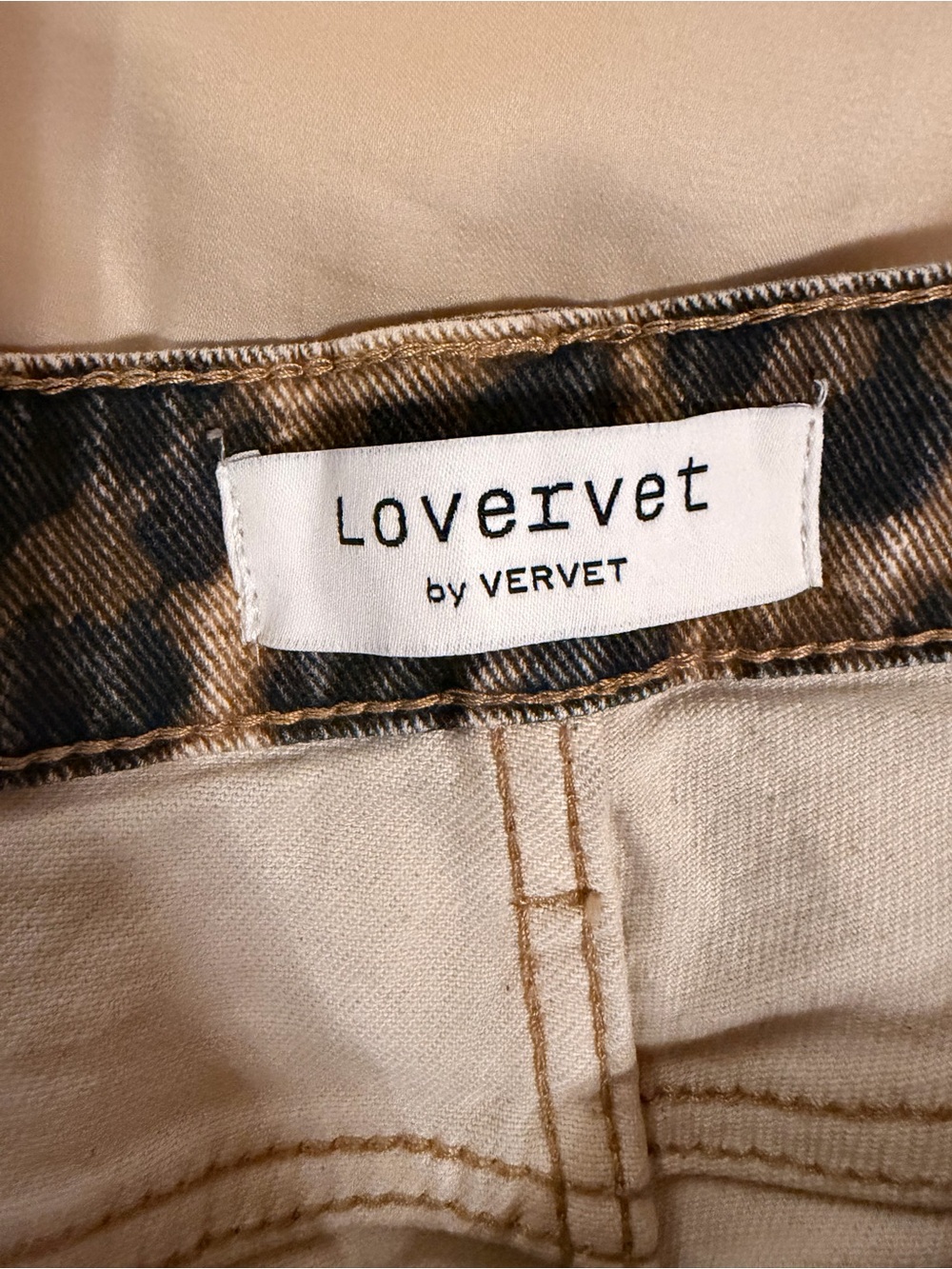 Leopard Print Straight Leg Jeans - Brown/Black by Lovers + Friends - Picture 3 of 5